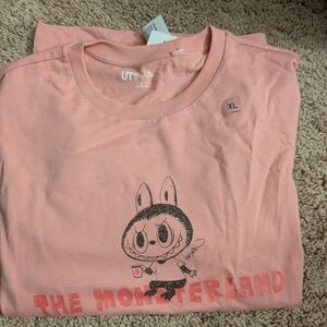 Uniqlo Pink Graphic Short Sleeve Tee